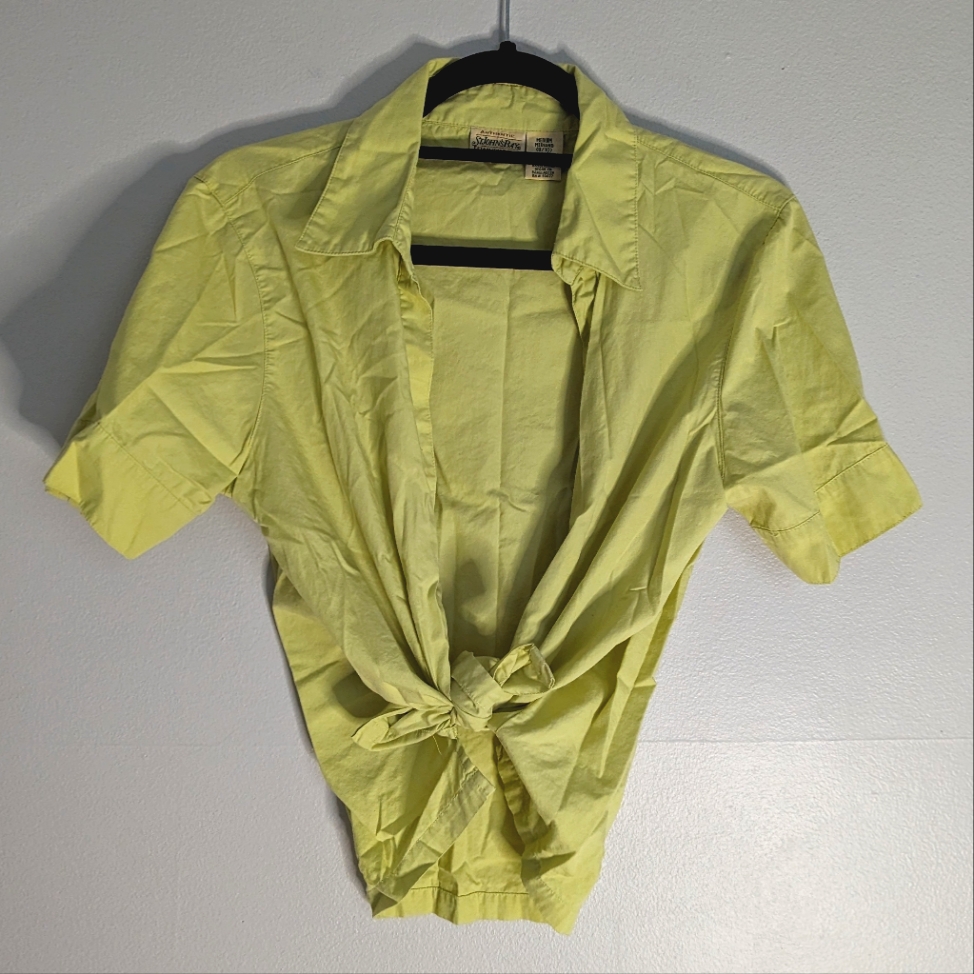 Lime Colored Button Down Blouse